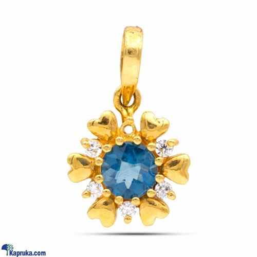 Raja Jewellers 22K Gold Pendant Set With 0.555ct Rounds P14- B- 1243