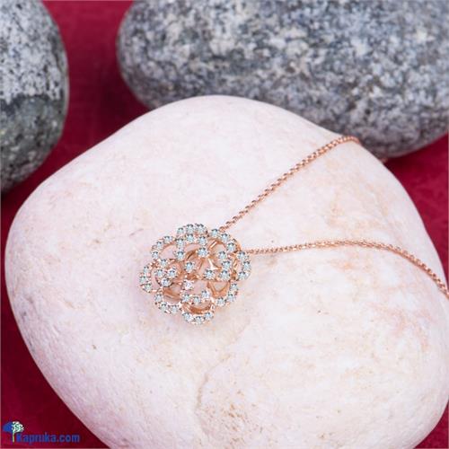 Alankara 18kt rose gold diamond pendant only 0.10 carat vvs1/G (A1597)