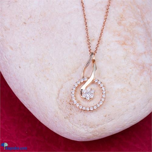 Alankara 18kt rose gold diamond pendant only 0.10 karat vvs1/G (ajp4073)