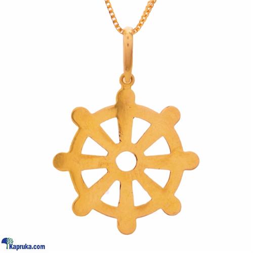 ARTHUR 22KT 22KI GOLD DARMACHAKRA PENDENT (AJPN22)