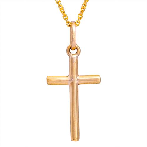 ARTHUR 22KT GOLD CROSS PENDENT (AJCR02)