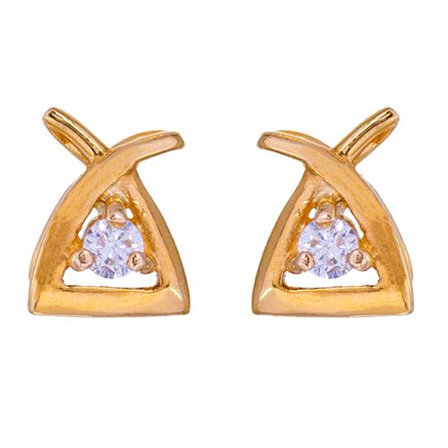 ARTHUR 22KT GOLD EARRING WITH ZERCONE (AJER03)