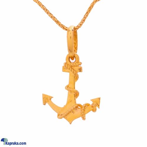 ARTHUR 22KT GOLD PENDENT WITH ZERCONE (AJPN14)