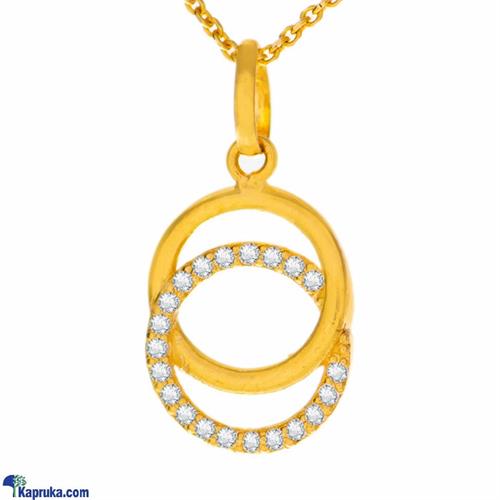 ARTHUR 22KT GOLD PENDENT WITH ZERCONE (AJPN31)