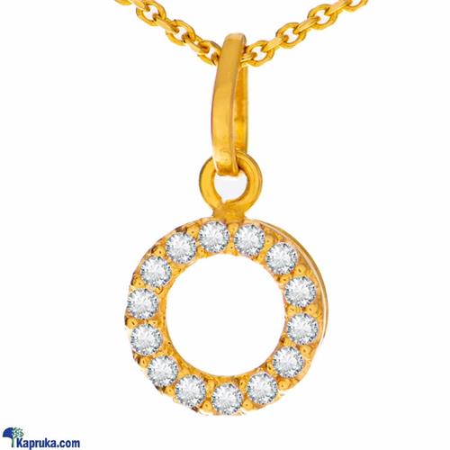 ARTHUR 22KT GOLD PENDENT WITH ZERCONE (AJPN35)