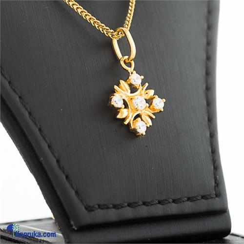 Mallika hemachandra 22kt gold pendant with cubic zirconia (p489/1)