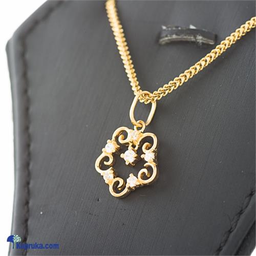 Mallika hemachandra 22kt gold pendant with cubic zirconia (p856/1)