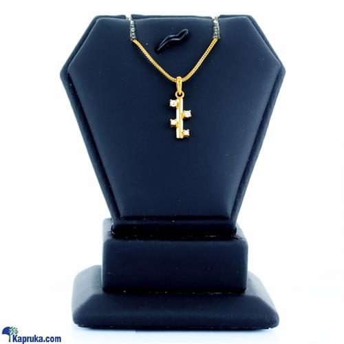 Swarnamahal 22kt Yellow Gold Studded Pendant With Swarovski Zirconia- PE1550