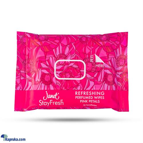 Janet Stay Fresh Refreshing Perfumed Wipes - Pink Petals 4344