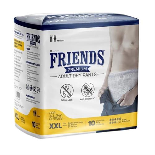 FRIENDS PREMIUM ADULT DRY PANTS PULLUP 10`S MEDIUM