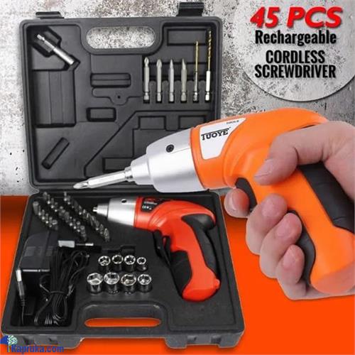 45 Piece Cordless Rechargeable Screwdriver Set