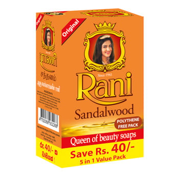 Rani Sandalwood Soap - 5 In1 Pack - Swadeshi - Cleansers