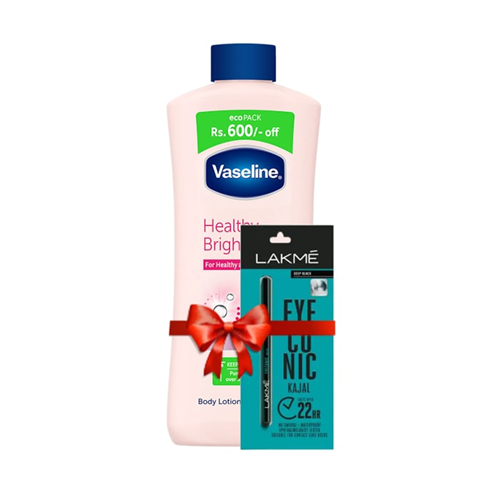 Vaseline Healthy Bright Without Pump 400ml - GET A FREE LAKME KAJAL EYELINER - Special Offers