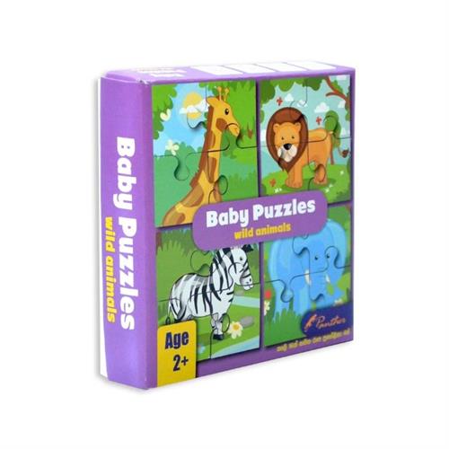 Panther Baby Puzzle Wild Animals 4 Puzzles