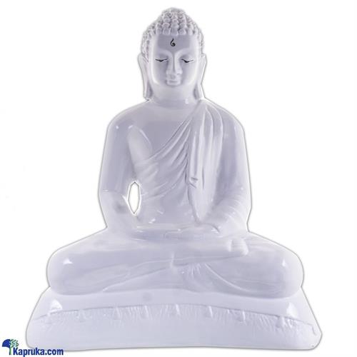 dhyan Mudra Buddha Statue- White (13inch)