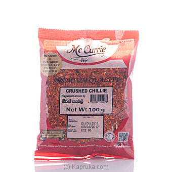 Mc Currie Crushed Chili Pieces 100g - Spices and Seasoning