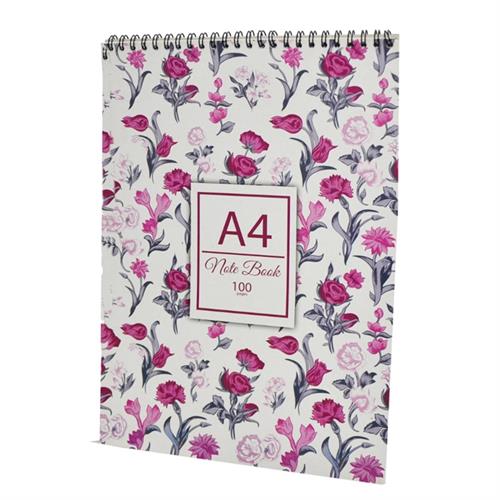 PANTHER - Note Pad A4 Top Spiral Ruled Pink And Purple