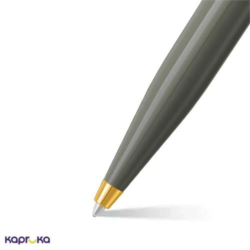 Sheaffer VFM 9427 Glossy Light Gray Ballpoint Pen With PVD Gold- Tone Trim