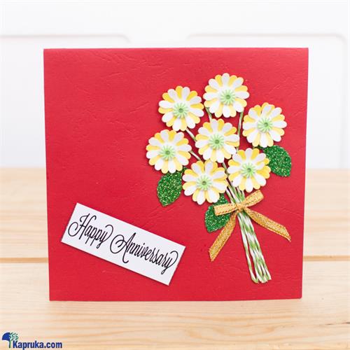 3D Flowers Anniversary Greeting Card