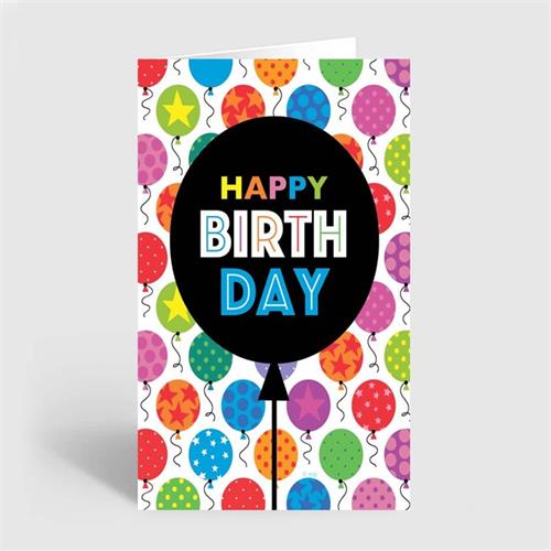 Balloons Happy Birthday Greeting Card