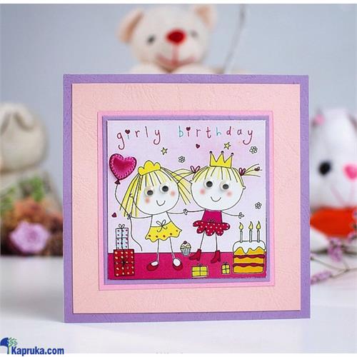 Girly Birthday - Handmade Greeting Card