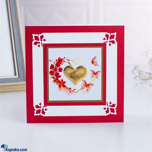 Goldern Love Handmade Greeting Card