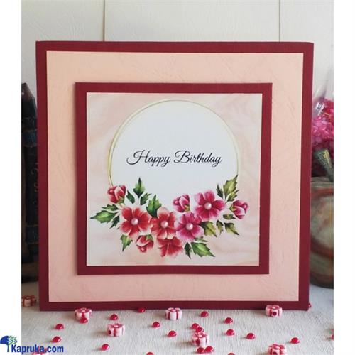 Happy Birthday (floral (pink)) Handmade Greeting Card