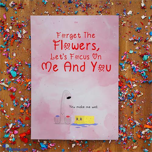 Lets Focus On Me And You Romantic Greeting Card