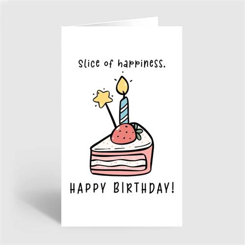 Slice Of Happiness Happy Birthday Greeting Card