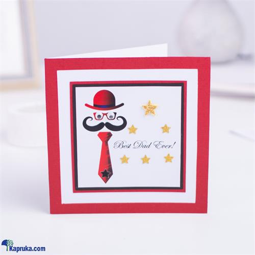 Best Dad Ever With Stars Handmade Greeting Card