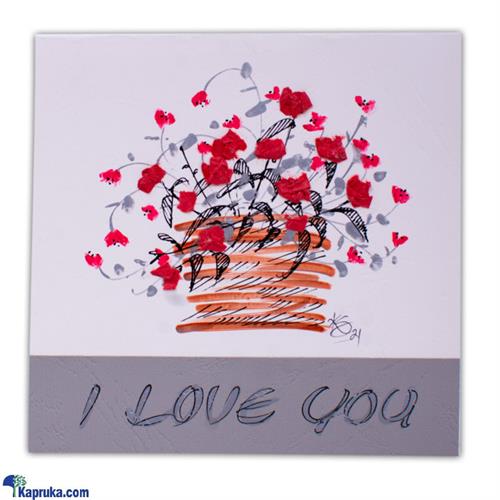 Hand Painted I Love You Card