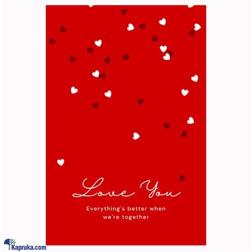 Red Simple Hearts Love You Greeting Card