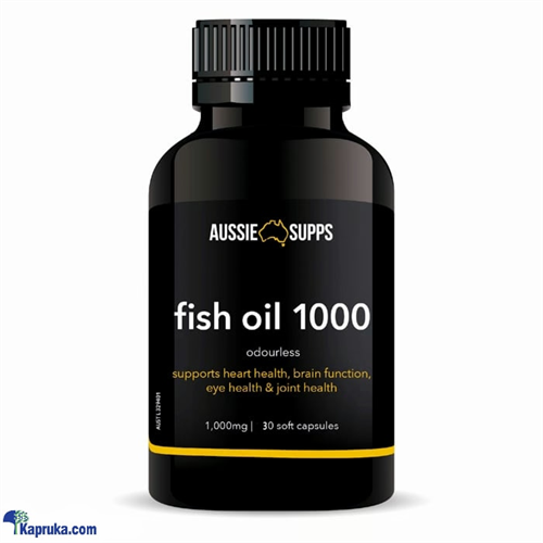 Aussie Supps Fish Oil 1000mg 30 Capsules Supports Heart Health