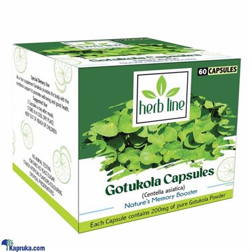 Herb Line Gotukola Capsules (centella Asiatica- 60 Capsules)