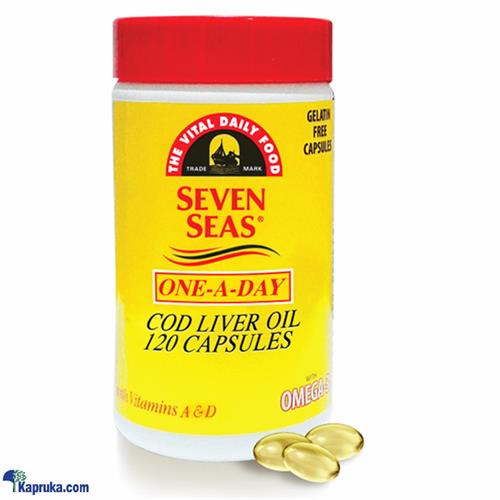 Seven Seas Pure Cod Liver Oil 120 Capsules - (one A Day) Vitamin D And Omega- 3 - Health Supplements - Fish Oil Capsules - Heart Health Supplements