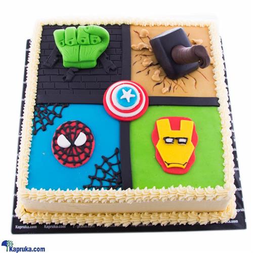 All- In- One Superheroes Cake