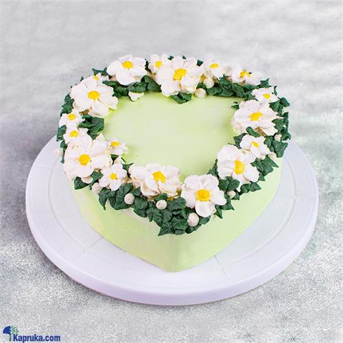 Blooming Heart Mint Cake