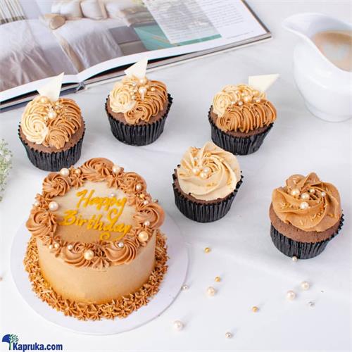 Cappuccino Bliss Cake- Coffee Mini , Bento Cake With Cupcakes