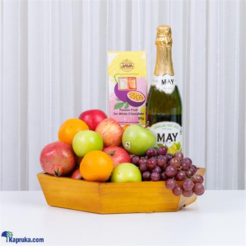 Classic Fruit And Goodies With A Classy Wood Tray - Fruit Basket