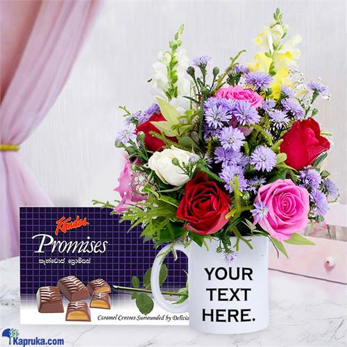 Customizable Mug With Blooms And Kandos Promises Chocolate