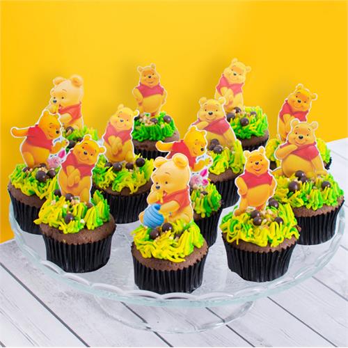 Friendly Pooh Cupcakes - 12 Pieces