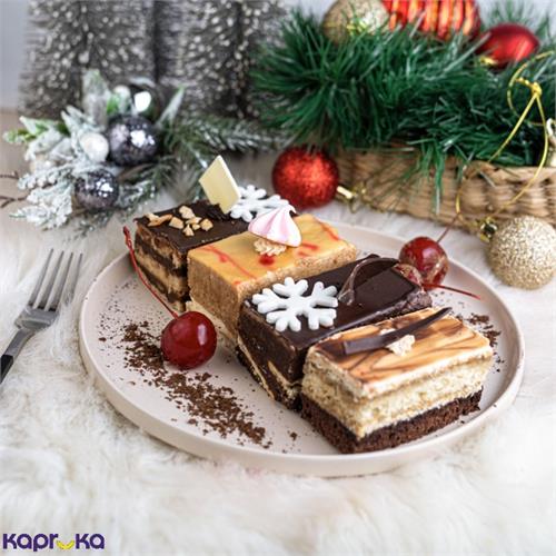 Green Cabin Assorted Cake Slices 4 Pieces Box