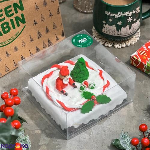 Green Cabin Christmas Cake