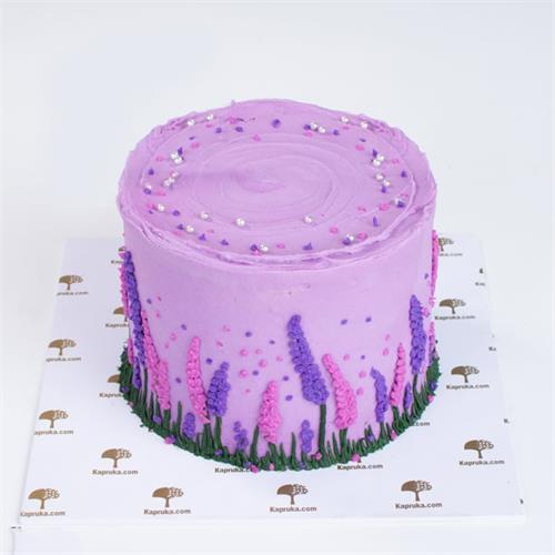 Lavender Blooms Ribbon Cake