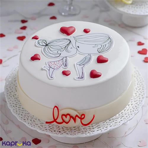 Loves Sweet Embrace Valentine Cake