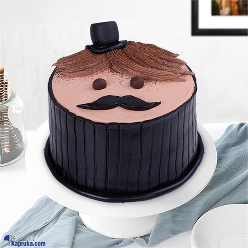 Mister Mustache Dad Cake