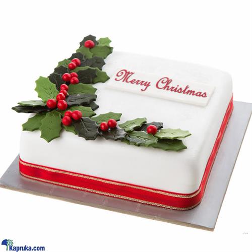 Sponge Christmas Themed Ribbon Cake (750g)