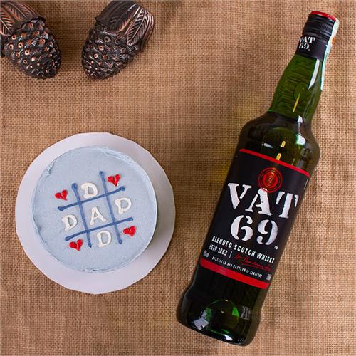 Super Dad Bento Cake With VAT 69