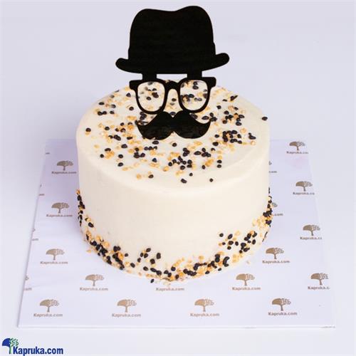 whiskered Elegance Ribbon Cake