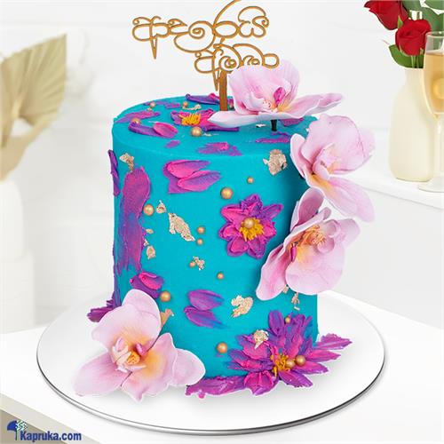 Blue Bliss Orchid Delight Mothers Day Cake